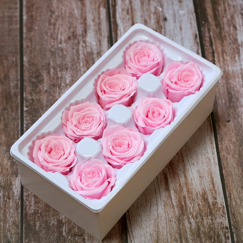 Ewige Lebensblume Material Geschenkbox Unsterbliche Rose Blume Getrocknete Rose Künstliche Konservierte Blumen Kopf Rosen