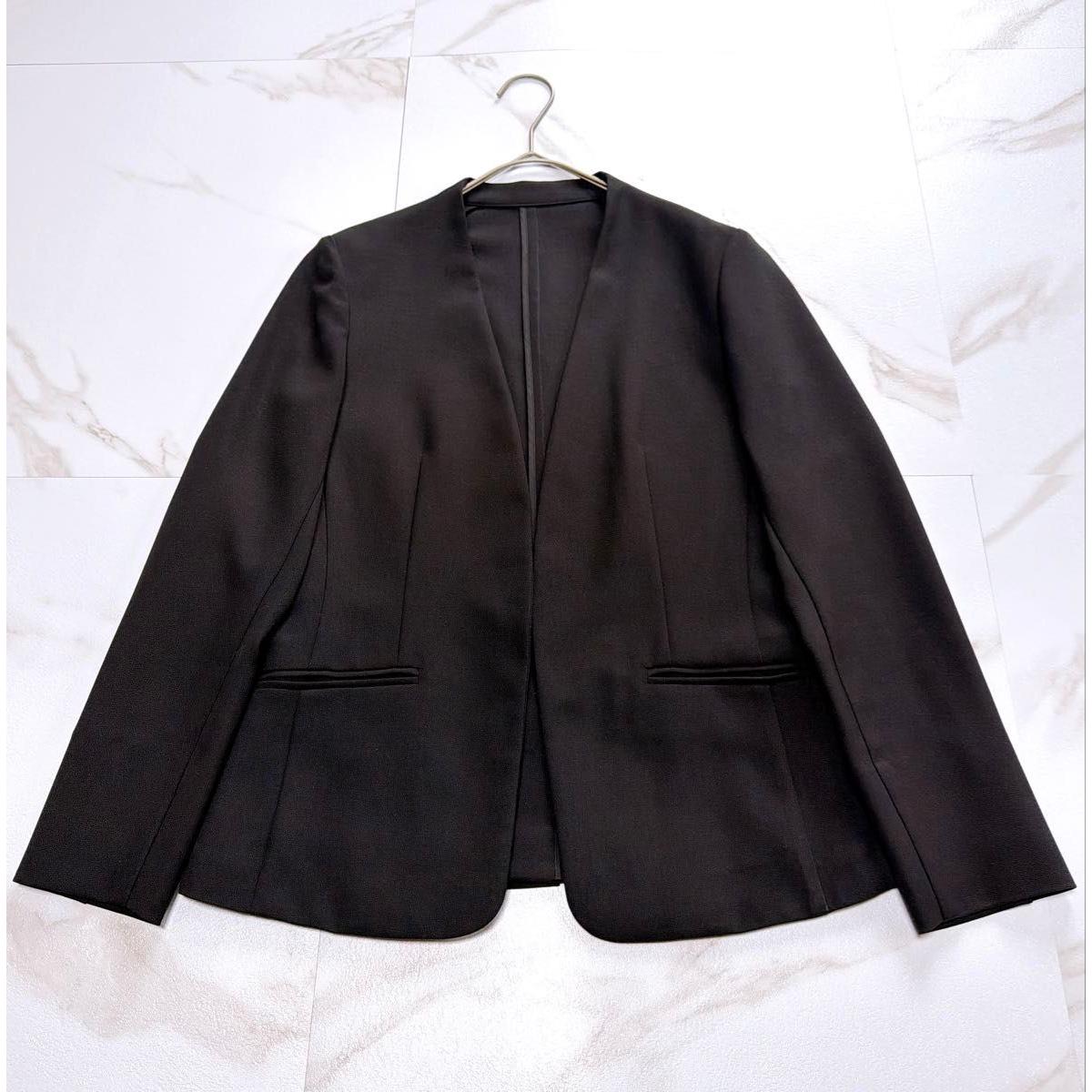 [Good condition] PLST no collar jacket black XS size