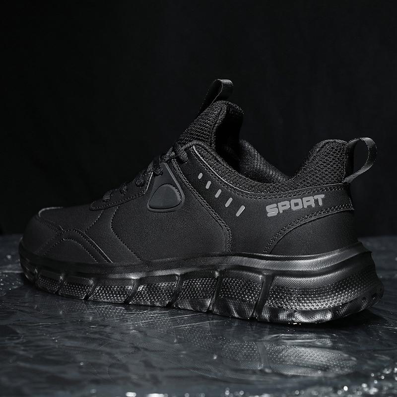 39-48 Осенние ультралегкие спортивные мужчины в модной кружевной кроссовке с низким верхом 39 прохладный черный