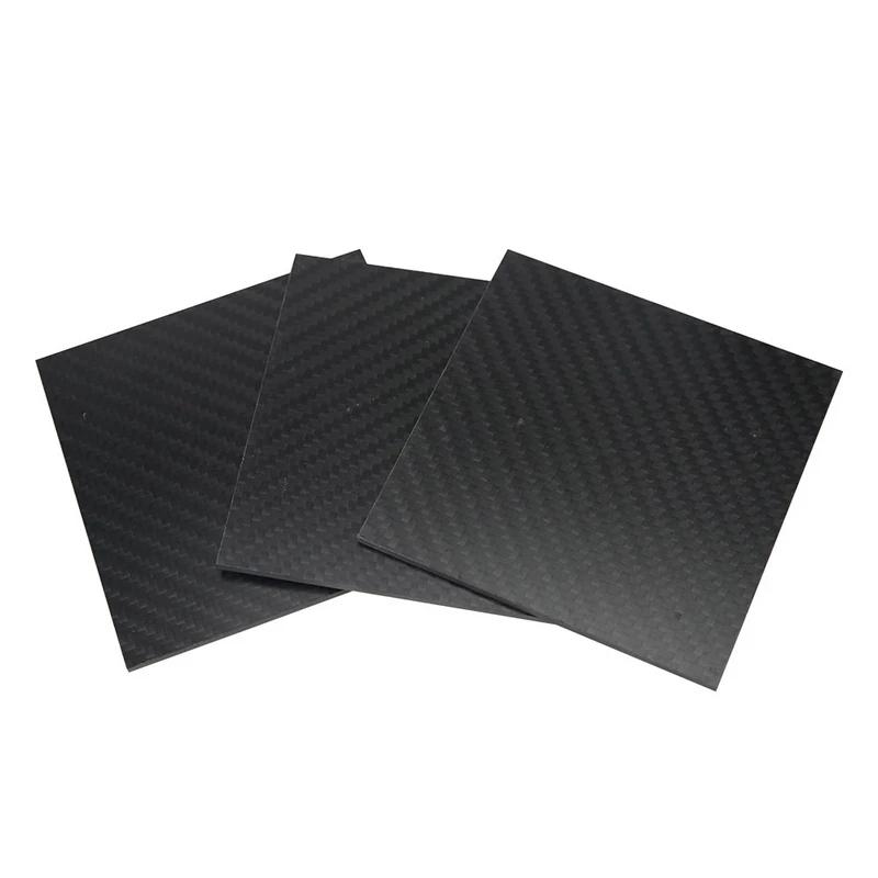 1Piece Carbon Fiber Plate Decorative Materials 100X200MM Carbon Fiber Board Plain/Twill Thickness 1-5MM Optional