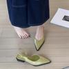 Summer Fashion Pointed Toe Women Sandals Shallow Low Heel Slingbacks Ladies Casual Dress Street Style Shoes