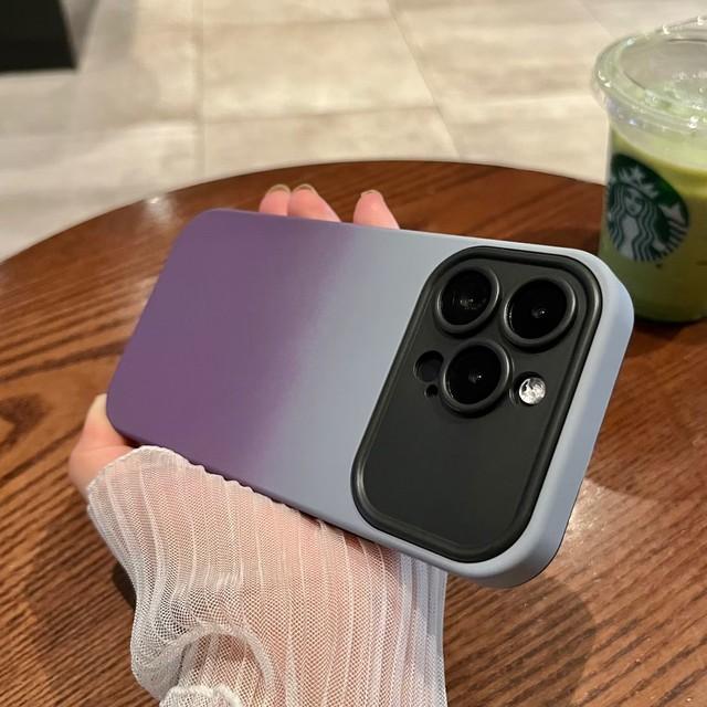 Gradient Camera Protection Phone Case For Iphone 14 13 12 11 Pro Max 14pro Shockproof Matte Soft Silicone Cover For Iphone 14