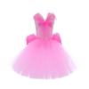 Kids Girls Peach Mesh Tutu Dress Headwear Set Children Halloween Cosplay Costumes Child Pretend Princess Party Role Play Outfit