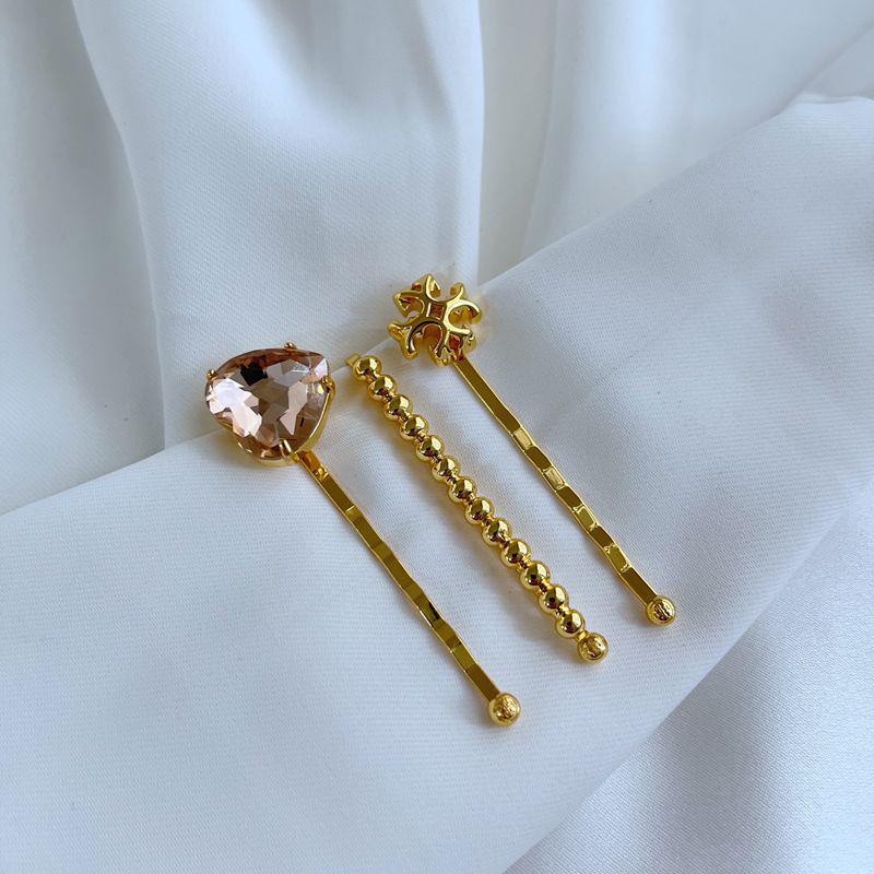 

European-American Luxury Heart Rhinestone Hair Clip for Girls