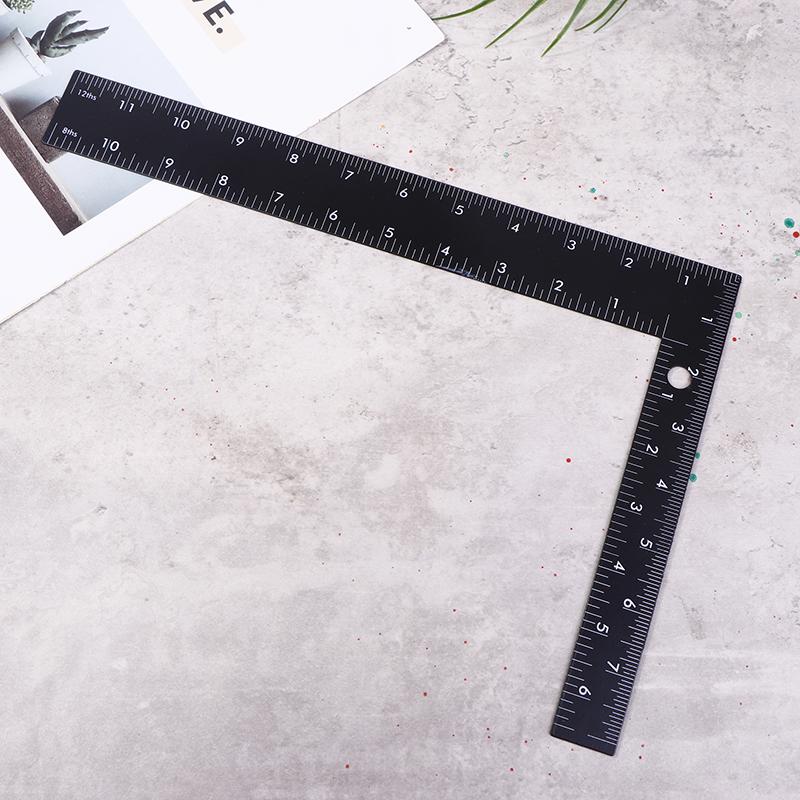Black Right Angle Ruler 90 Degree Hole Angle Ruler Industrial Grade Positioning Marking Angle Ruler Woodworking L-Shaped Ruler
