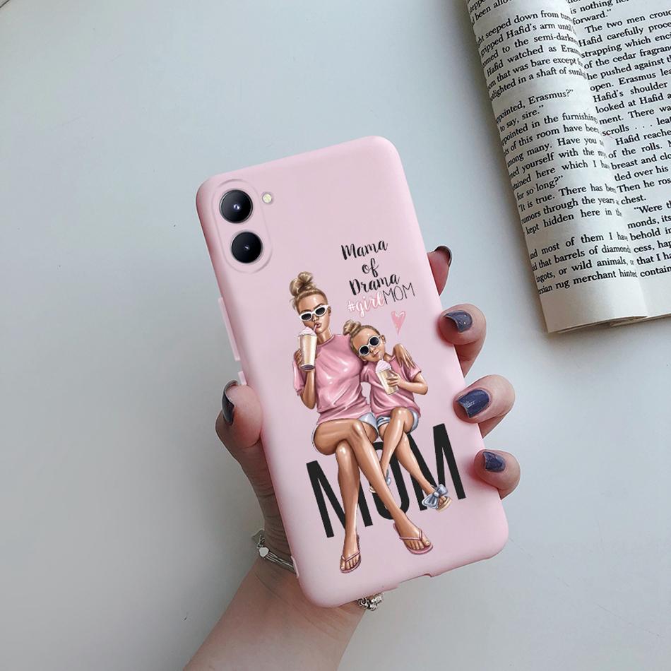

For Realme C33 4G Case Super Mom Baby Fashion Girls Soft Silicone Phone Case For Realme C33 2022 RMX3624 Back Cover Bumper Etui Realme C33