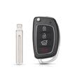 KEYYOU 20pcs Flip Car Remote Key Shell For Hyundai HB20 Santa Fe IX35 IX45 I40 Accent 3/4 Buttons Folding Key Fob Case