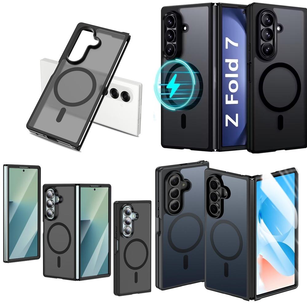 High Quality Translucent Hard PC TPU Magnetic 360 Hinge Protective Hinge Protective Phone Case for Galaxy Z Fold 7 5G 6 8 Wide