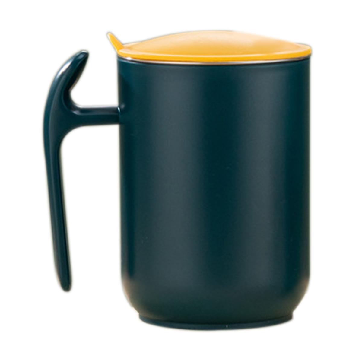 

Кружка для кофе 500 мл Большой вместимости Кружка из нержавеющей стали 304 с крышкой и ручкой Съемная Двухслойная Изолированная Чашка для воды Посуда для напитков 401-500ml синий