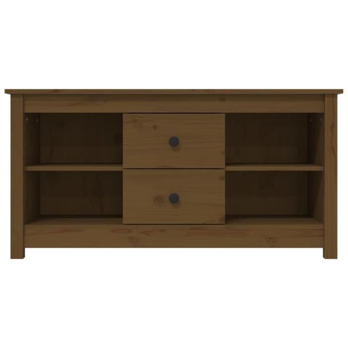 VidaXL Meuble TV Marron miel 103x36,5x52 cm Bois de pin massif 814572