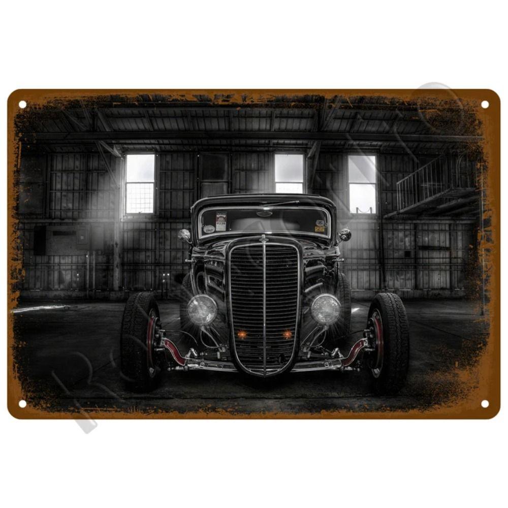 Metalowa Tabliczka Dekoracyjna na Ścianę do Garażu Motocyklowego 20x30cm