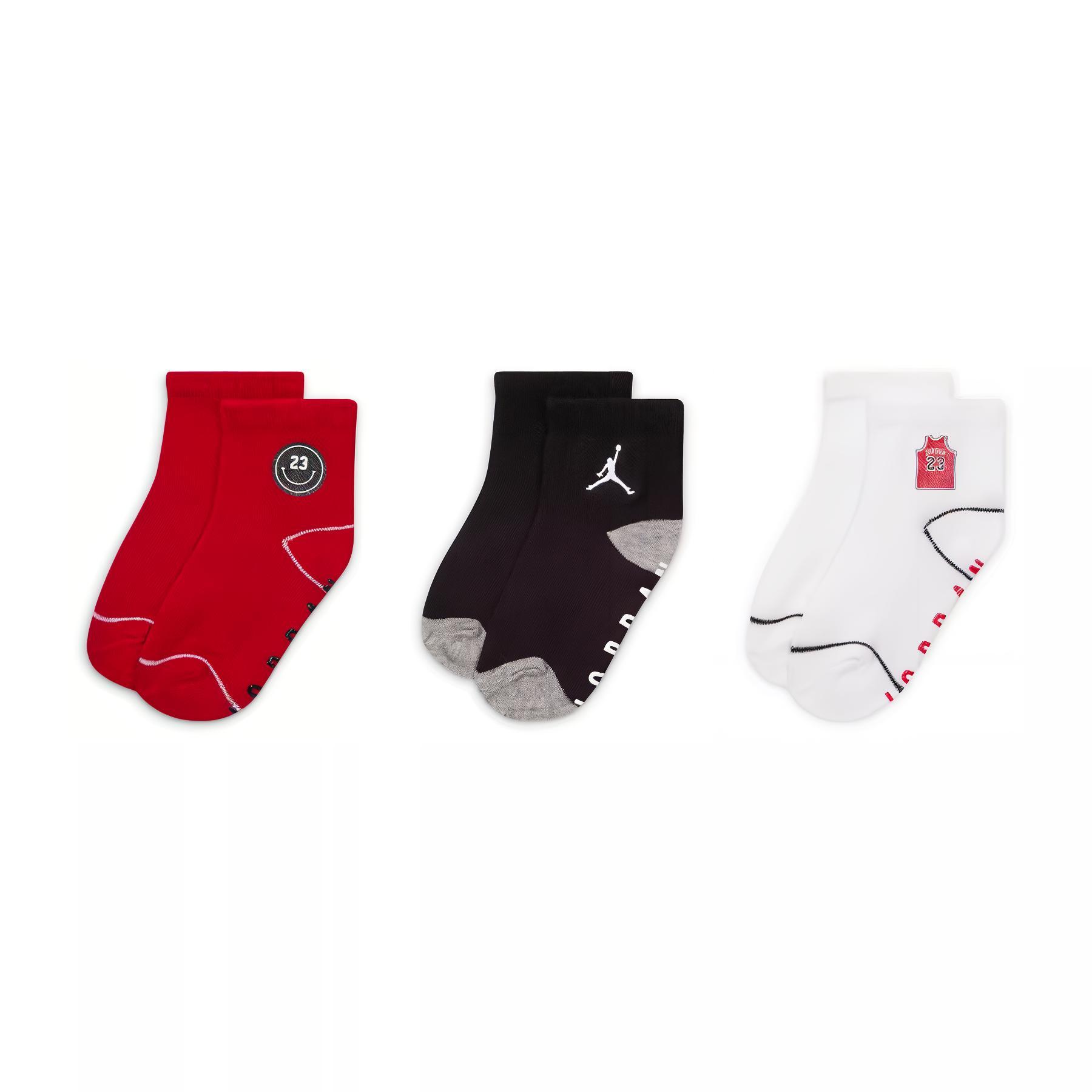 Jordan Kids Socks 3 Pack Gym Red Kids HF2736-687 2-4