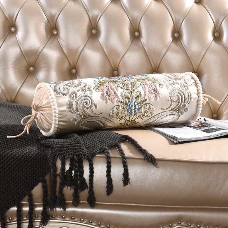 European Cylindrical Candy Pillowcases Adult Neck Support Pillow Covers Buckwheat Cushion Covers Orthopedic Cervical Pillowcase