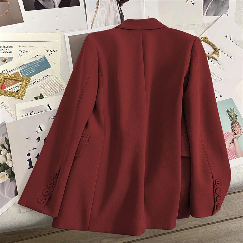 Casual Office Blazer Women Fashion Long Sleeve Jacket Outwears Coat