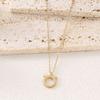 3pcs Set Trendy Simple Smooth Surface Stainless Steel Geometry D-shaped Pendant Necklace Bracelet Earring for Women Jewelry Sets