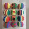 Soft Beanbag Throwing Balls for Kids Crochet Footbag Juggling Balls Handheld Crochet Sandbag Set for Kindergarten Elementary Sports Outdoor Play Toy