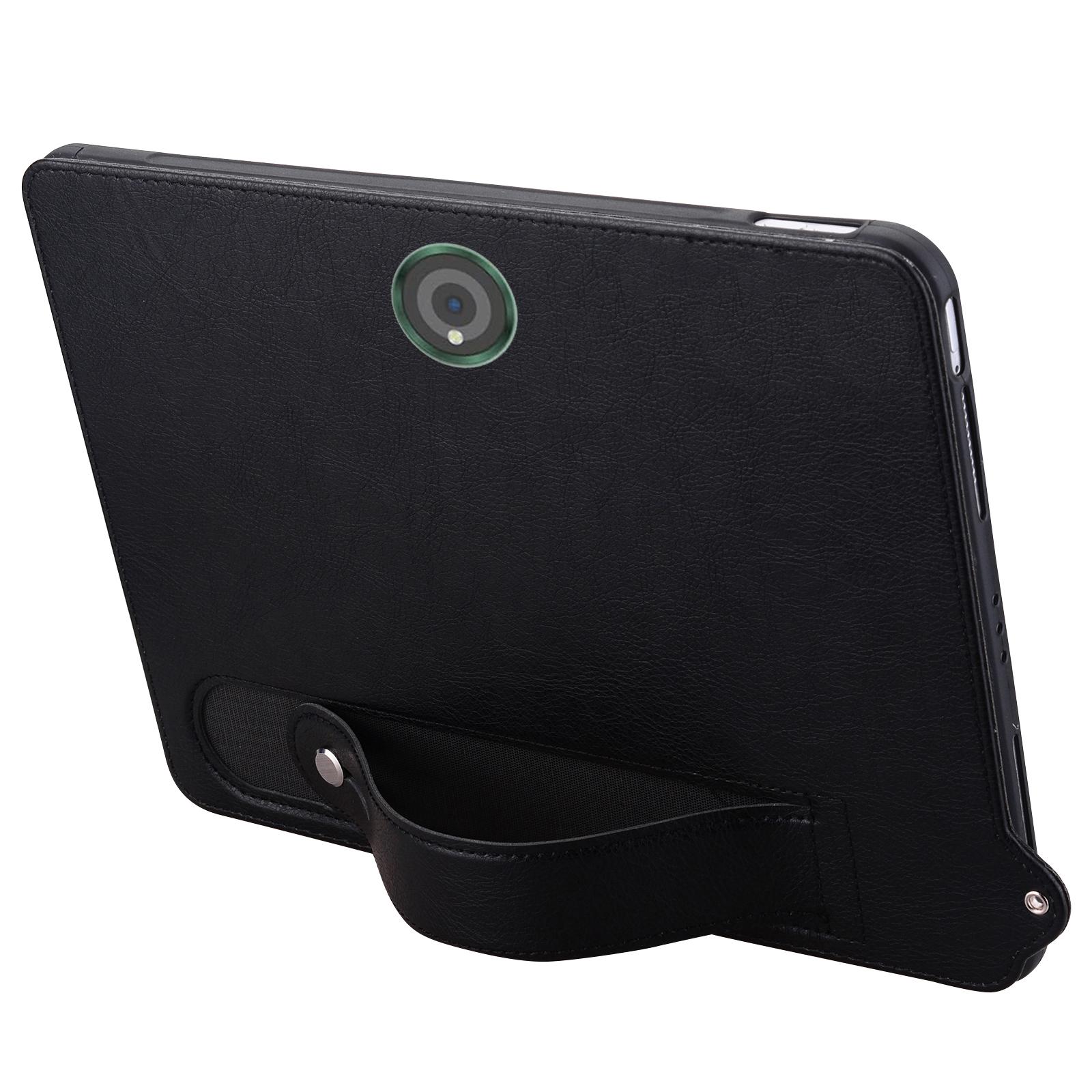 

For OnePlus Pad/Oppo Pad 2 Tablet Case Hand Strap Kickstand Leather Cover Black