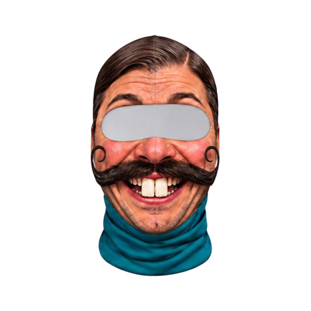 Novelty Old Man Ski, Funny Realistic 3D Full Face Print Winter Hat, Sunglasses Not Included
