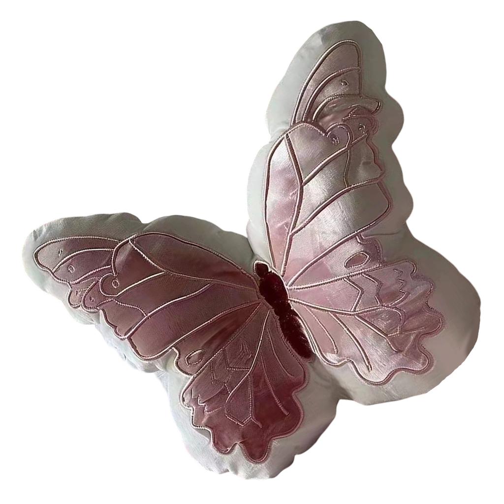Butterfly Shape Velvets Throw Pillow for Women Girls Stuffed Cushion Pad for Bedroom Living Room Sofa Couch Decoration