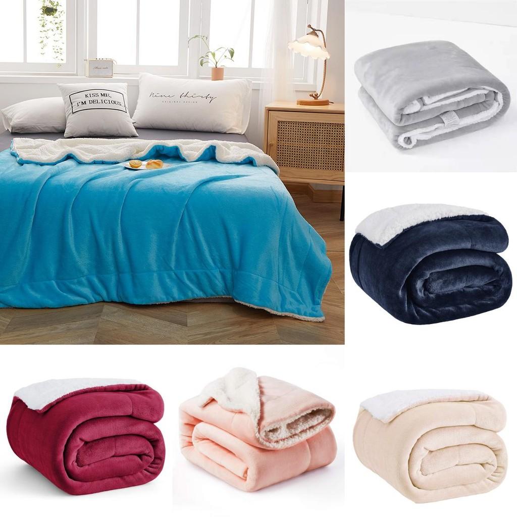 Coral Simplified Fleeces Blanket Thickened Double Layer Lounge Bed Supplies