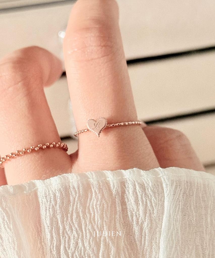 Judien 14K 18K Moa Heart Engraved Ring