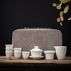 Ceramic Suet Jade Porcelain Travel Tea Set Business Company Corporate Bank Wine Industry Mid-Autumn Festival Gifts