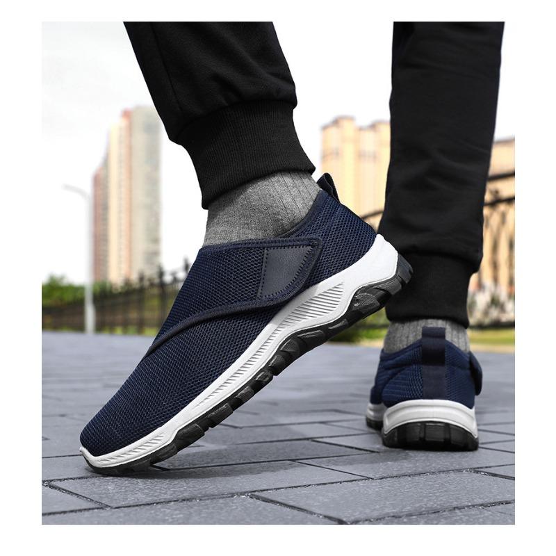 Pantofi casual respirabili din plasă pentru bărbați, pantofi simpli cu velcro