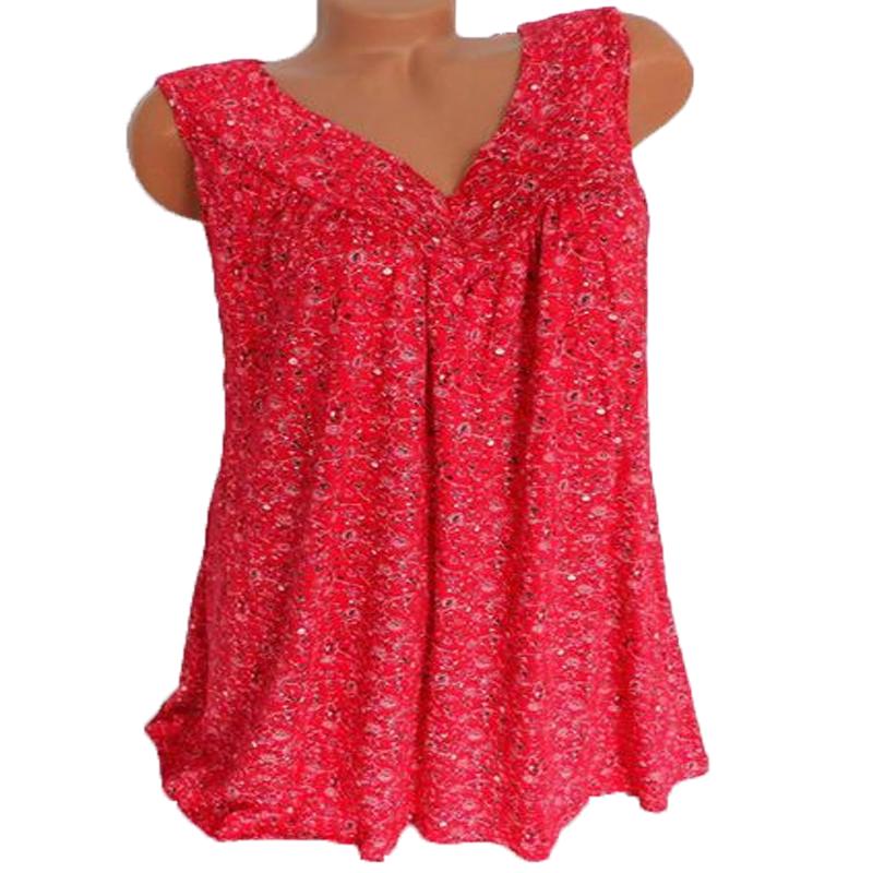 

Летняя женская свободная майка без рукавов, футболка, блузка, женские топы в стиле бохо с кружевом, больших размеров Red,5XL