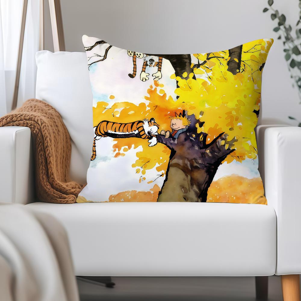 Fairy Tale Books C-Calvin And H-Hobbes Pillow Case Applicable Space For Guest Rooms Interiors Cars Office House Decoration