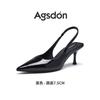 Augustine Bag Head Sandals Women's 2025 Summer New Pointed Nude Temperament French High Heels Stiletto Single Shoes