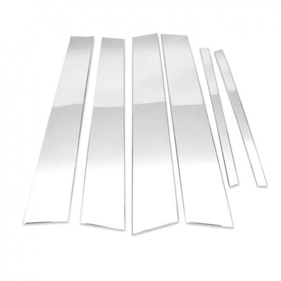 FOR 2008 -2012 Honda Accord 8th Chrome Pillar Posts Cover Door Trim Window Decal