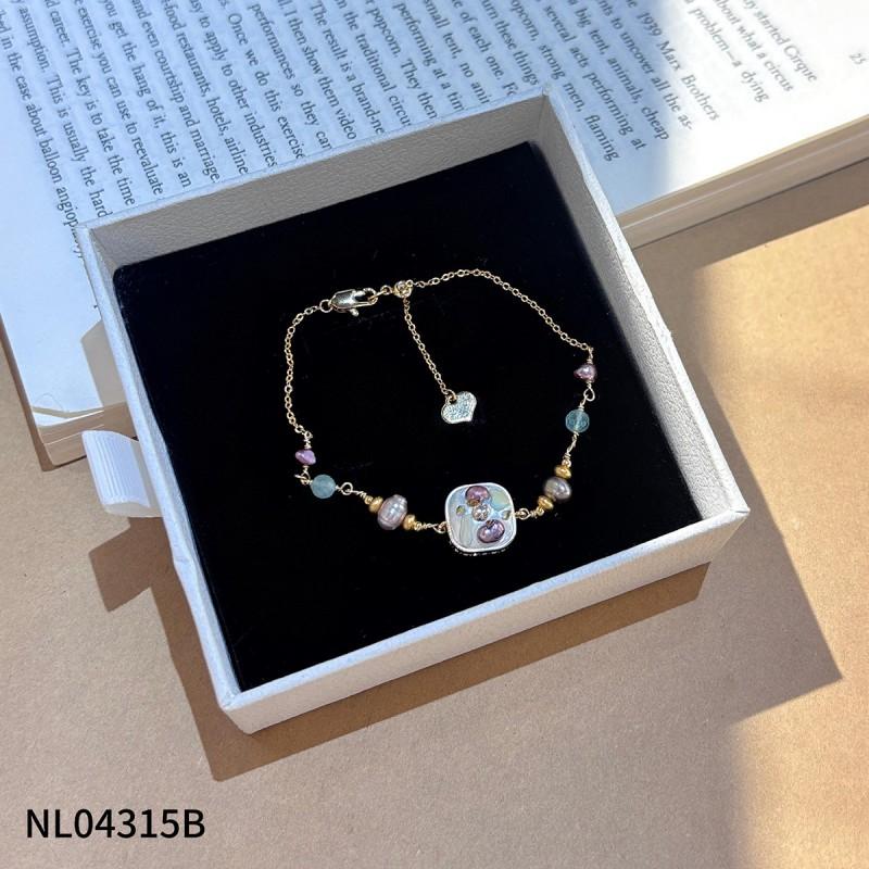 Handmade Floral Pearl Bracelet Women With Freshwater 18K Gold Plated Alloy Sweet Elegant Jewelry Accessory