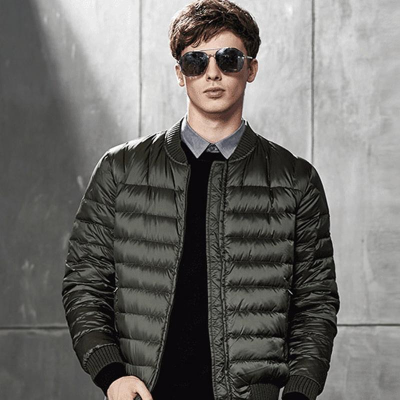 

Fitaylor зимняя мужская ультралегкая пуховая куртка, теплая парка из 90% белого утиного пуха, парка с воротником-стойкой, бейсбольная форма, верхняя одежда на молнии XXXL