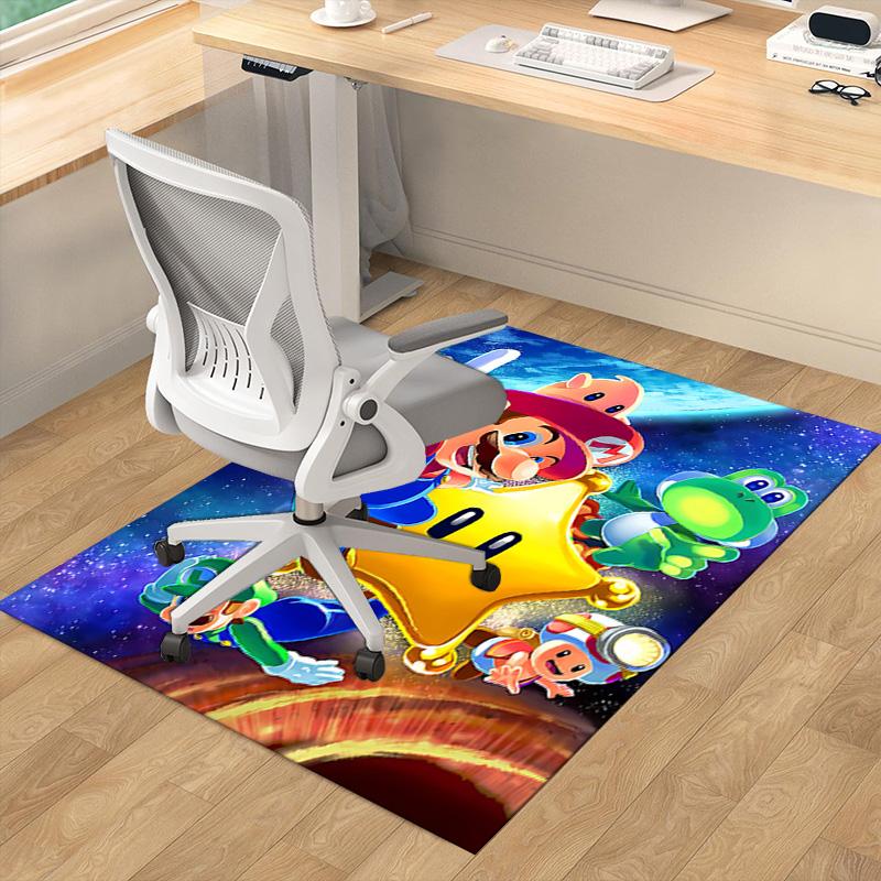 Килимок Super Mario Galaxy Adventure для ігрової кімнати, спальні, вітальні, дивана, декору дому, дитячого ігрового куточка, нековзкий килимок для підлоги