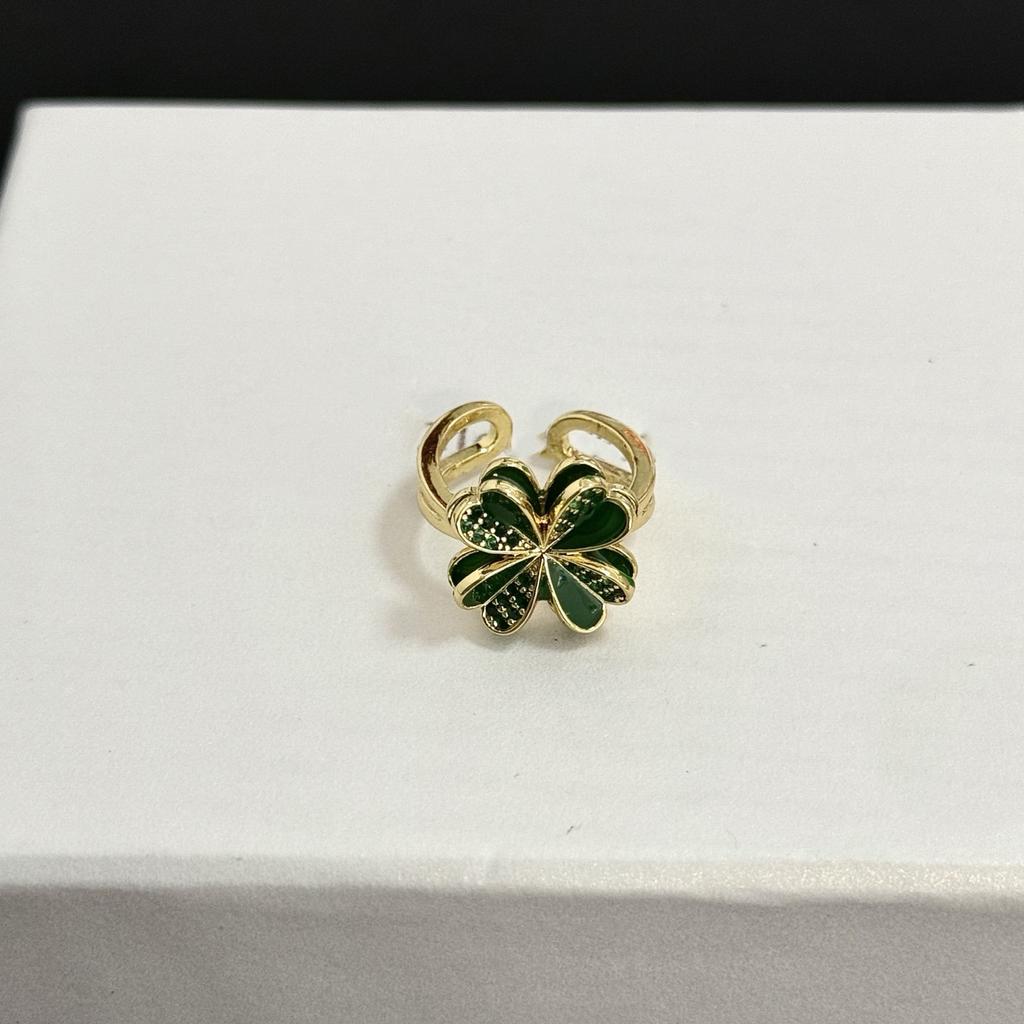 Four-leaf Clover Three-color Open Ring  Birthday Gift, Free Shipping, Daily Outfit, Sweet and Romantic