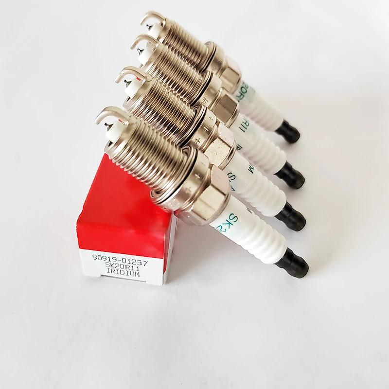 4PCS Iridium Spark Plugs Part No.:90919-01237 (9091901237) Model:SK20R11 Fit for:Toyota: Camry Carola Bully KLUGER Alphard Lexus 4PCS