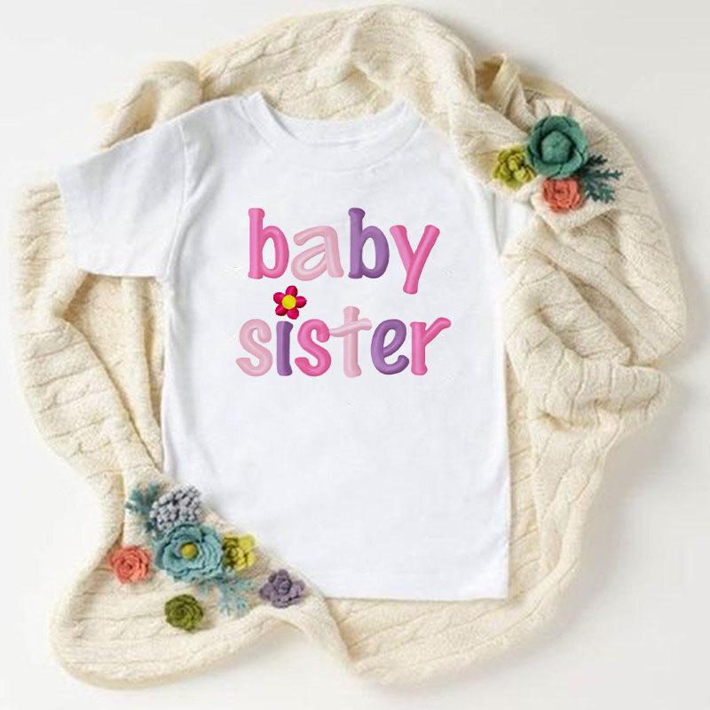 T-shirt Summer Fashion T-shirt Children's Short Sleeve White T-shirt Children's Top Girls' Clothing