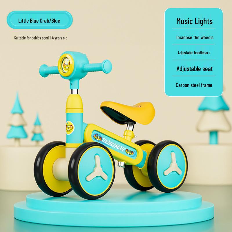 Verstelbare Loopfiets voor Leeftijden 1-4, Zonder Pedalen, Zacht Zadel, Baby Glijder