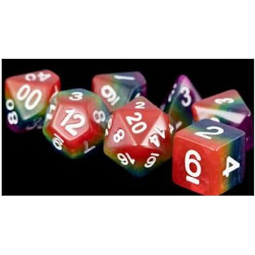 MDG Polyhedral Resin Dice Set (Rainbow)