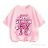 Kids Pink SIX SEVEN 67 Lightning Heart Graphic TShirt Soft Cotton Cute Casual Tee for Girlsdf0161