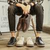 FashionBrand New Mens Genuine Leather Shoes Trend Comfortable Loafer Men Shoes Design British Casual Boat Shoes Men Sneakers Moccasins