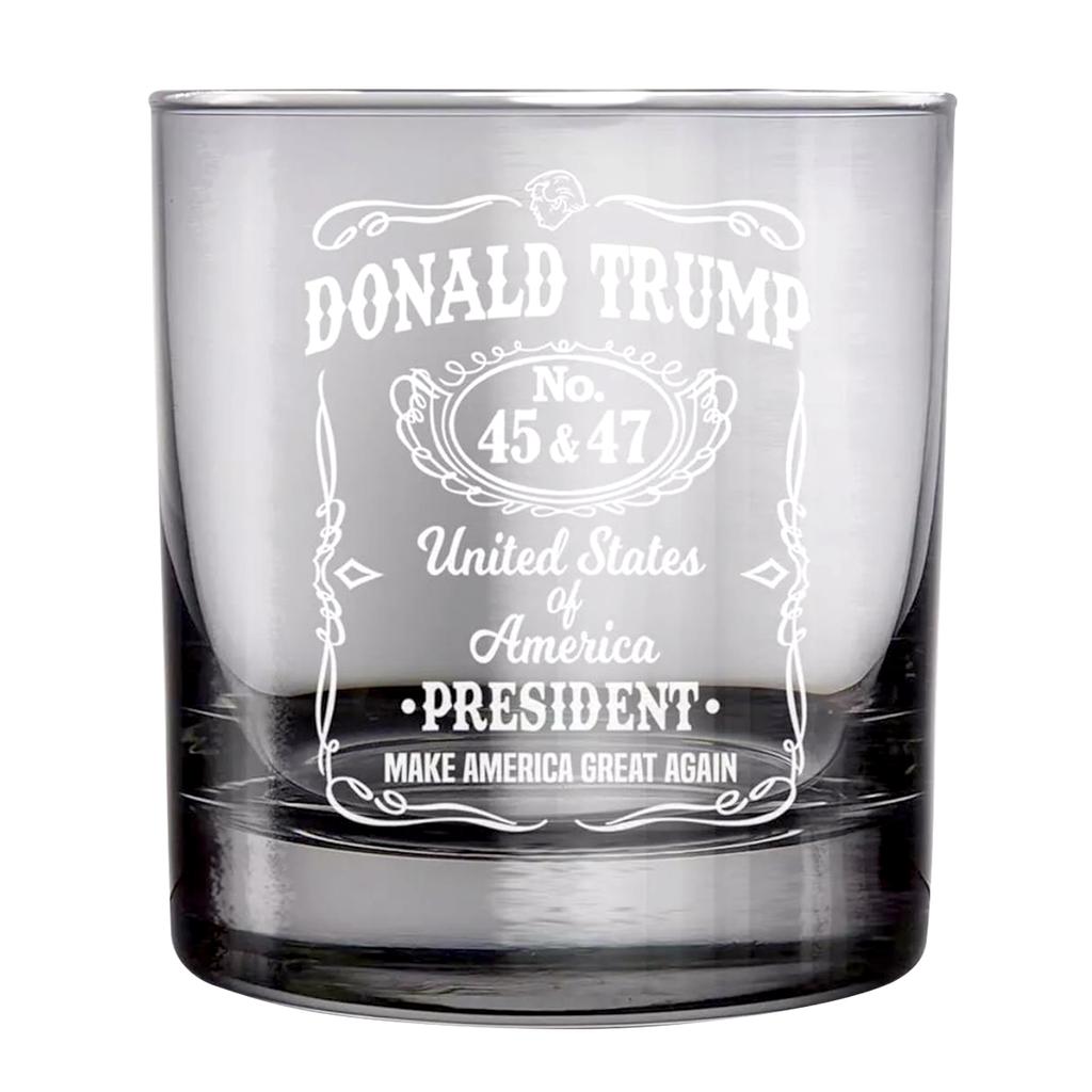 Donald-Trump Presidency Whiskey Glass President-Trump Lasers Engraved Whiskey Glass Present For Trump-Supporters