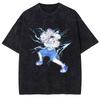 Hunterhunter Anime Tshirt Killua Zoldyck Vintage Washed Oversized T Shirt Short Sleeve Cotton Tee Tops Men Women Clothing