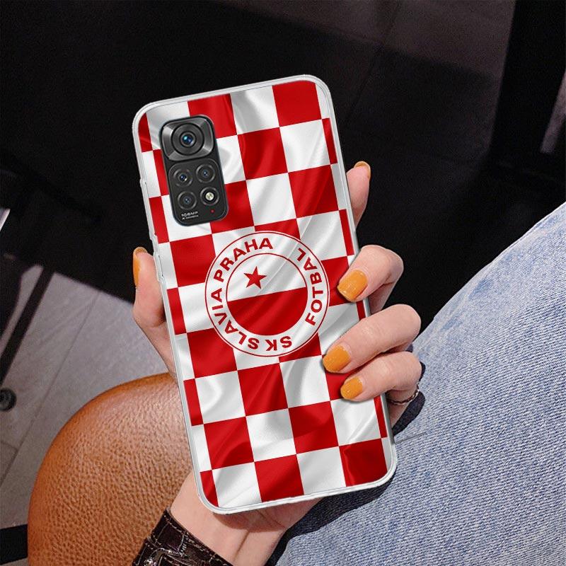 Sk Slavia Praha Czechy Etui na Telefon Dla Xiaomi Redmi Note 15 14 13 12S 12 11 Pro Plus 14S 11S 11E 10 10S 11T 5G Personaliz