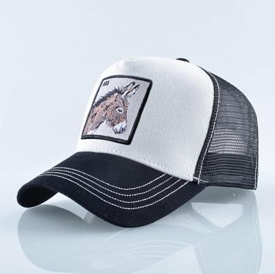 Trucker Fashionable Trendy Caps With Embroidery Animals Patch Four Seasons Adjustable Snapback Baseball Cap For Men Women Adjustable Visor Hat