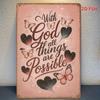Metal Wall Art Butterfly Heart Inspirational Home Decor Gift