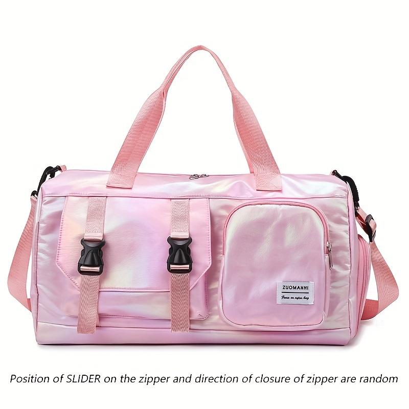 Large Capacity Women'S Nylon Travel Duffel Bag Dazzling Colorful Sports Fitness Bag Very Suitable for Outdoor Sports Travel  Fitness Yoga