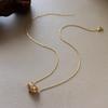 Fashion Zirconium Necklace Round Pop Love Language Collarbone Chain Simple Accessories Internet Celebrities
