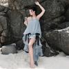 2026 European and American summer new atmosphere wear mesh bow decorative design sleeveless dress