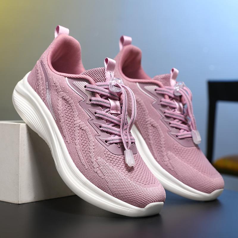 Fashion Casual Outdoor Running Ultra Light Wear-resistant Sneakers Couple Breathable Flying Flag Mesh Women's Shoes
